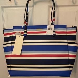 NWT Kate Spade Striped Large Diaper Bag-Beautiful